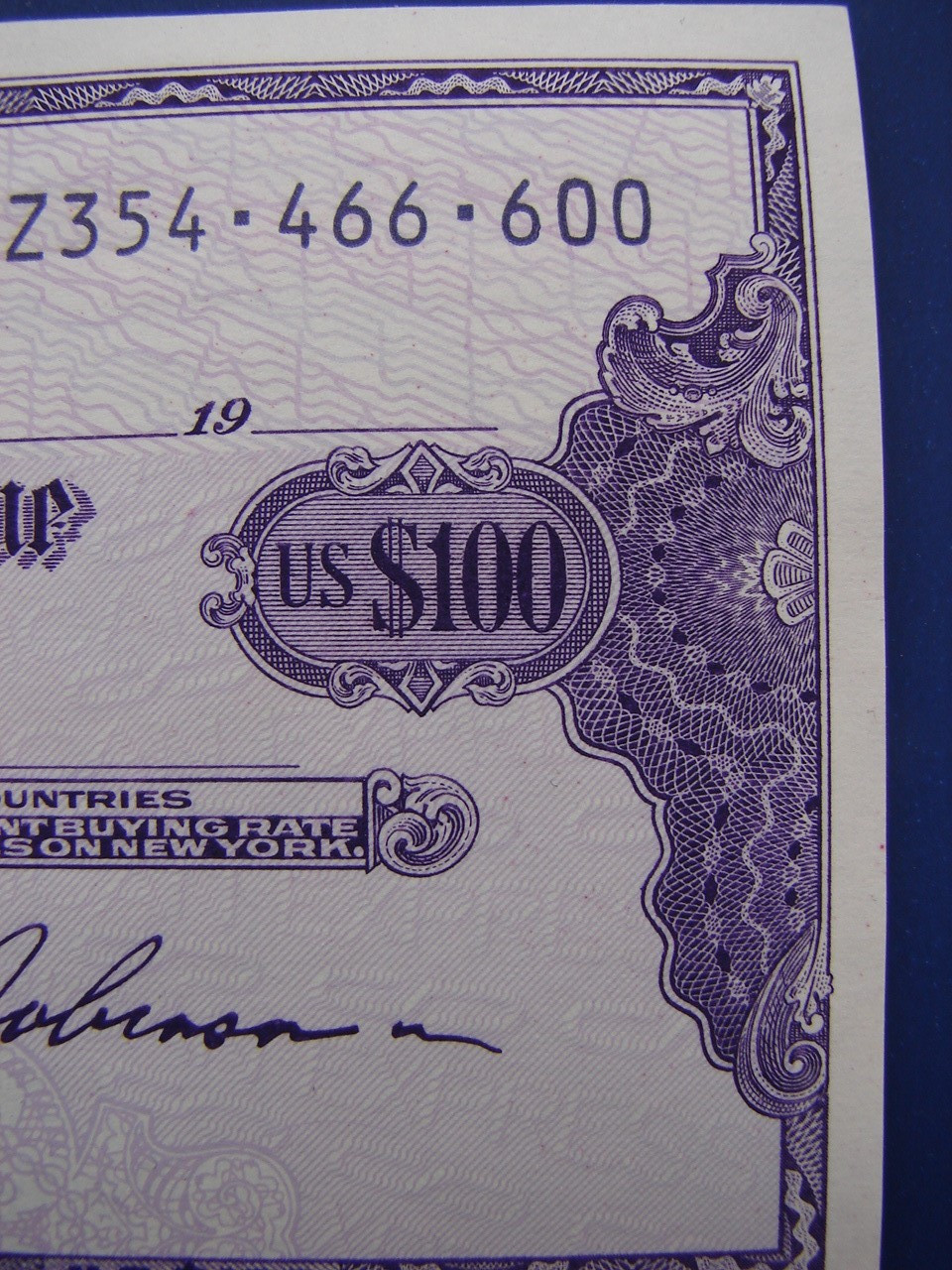 Vintage American Express Travelers Check Cheque $100 US Dollars Unused MINTY 600