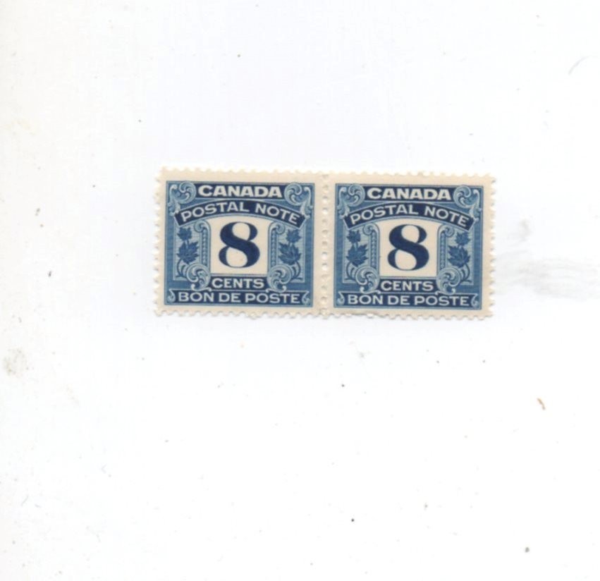 Canada Postal Note FPS10 pair MNH mint never hinged