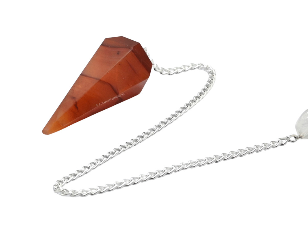 Carnelian Dowsing Crystal Pendulum