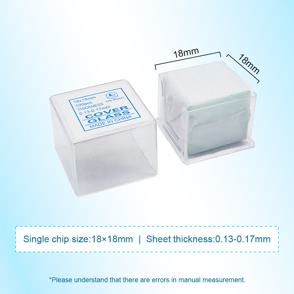 100Pc/pack Transparent Square Glass Slides Coverslips Coverslides For Microscope