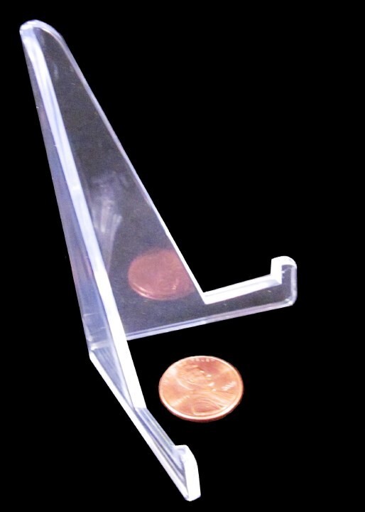 (10-Count) CSP Small Trading Card Stands - Unfoldable Triangle Display Stand