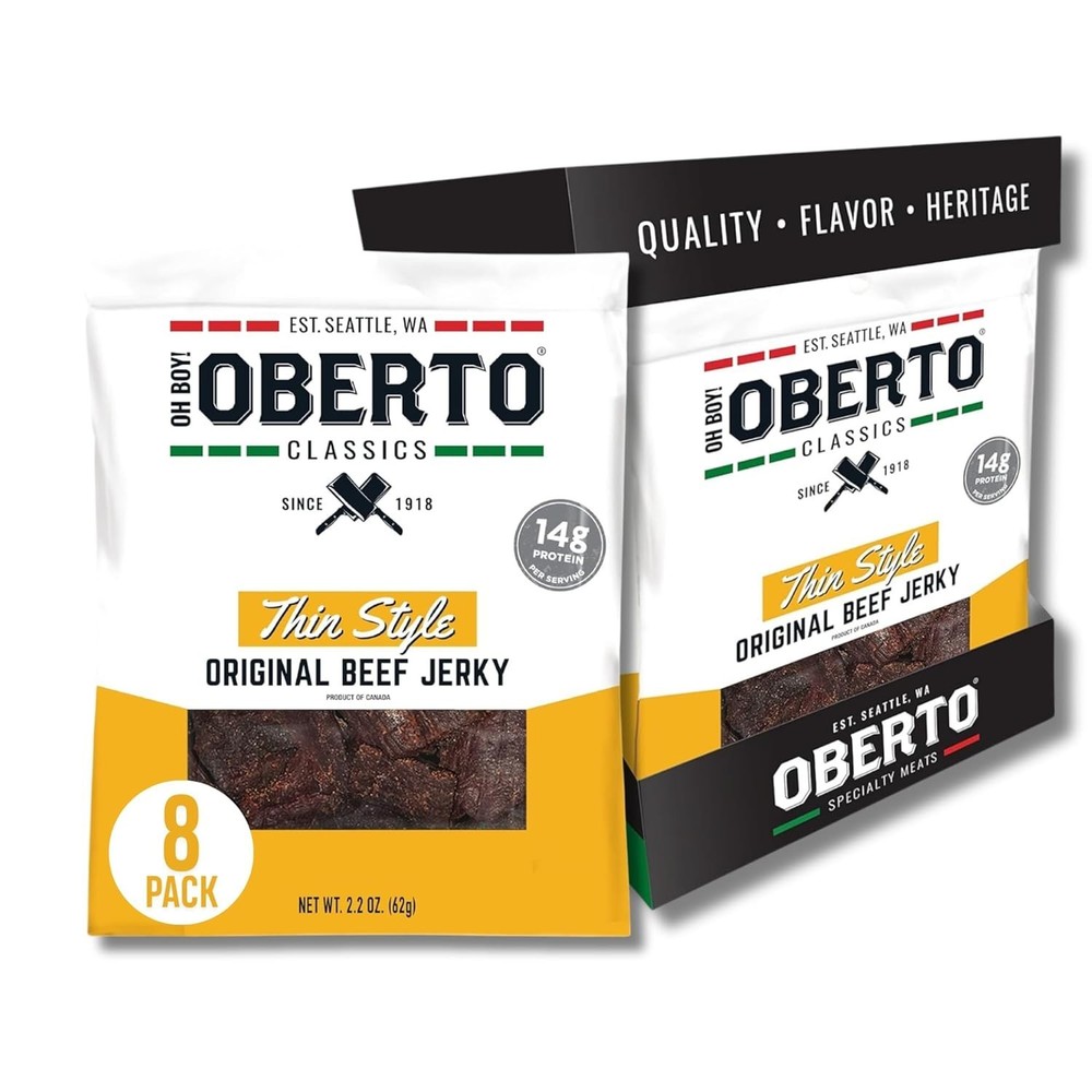 Oberto Classics Thin Style Beef Jerky, Original Flavor, No Artificial Ingredi...
