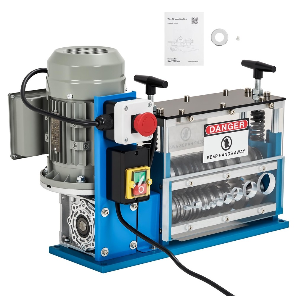 Electric Wire Stripper Machine, 0.06"-1.5" Automatic Copper Cable Stripper 370W