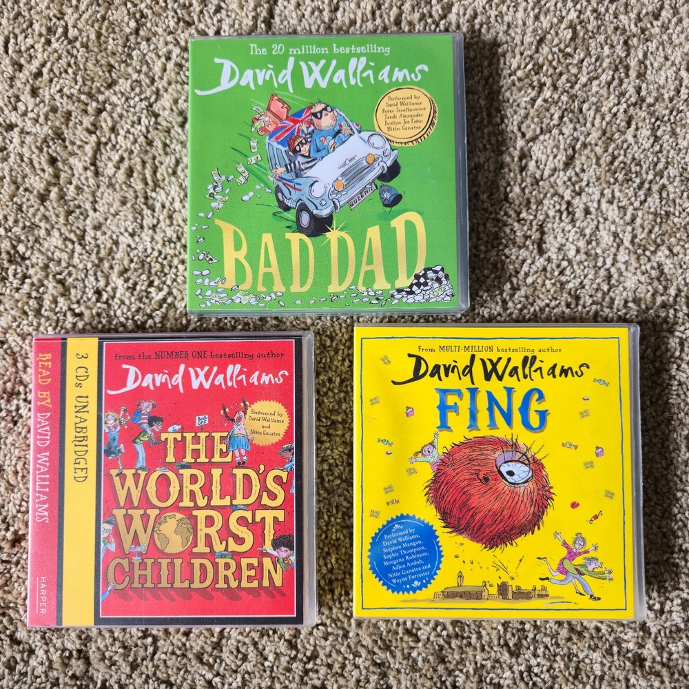 3 David Walliams CD Audio Book Bundle