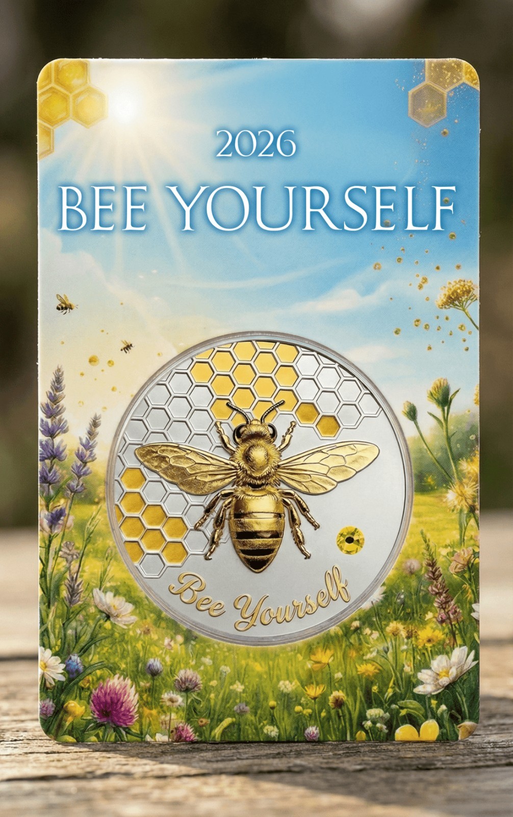 1oz ADVP .999 Fine Copper Core 2026 Bee Yourself Silver & Gold Gilded PRESALE