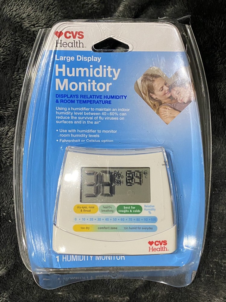Digital Thermometer Hygrometer CVS Temp Humidity Display Large Screen Indoor