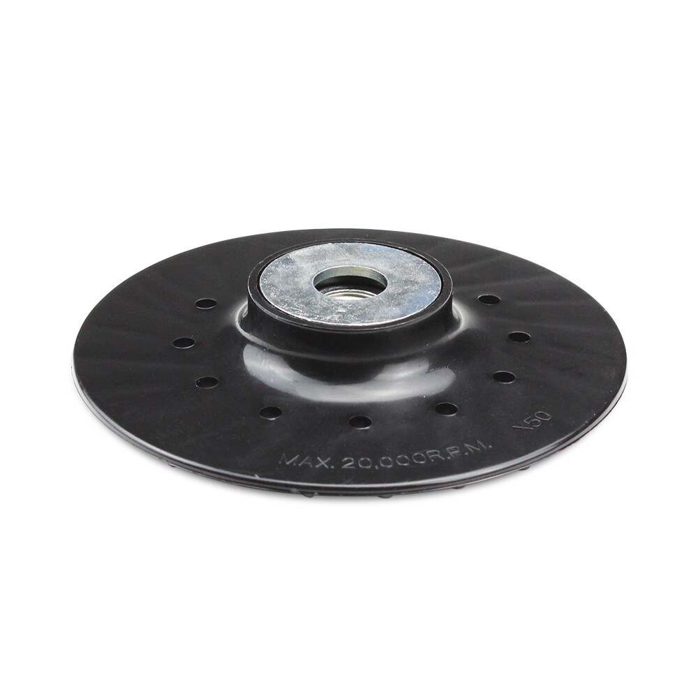 5" x 5/8"-11 Resin Fiber Disc Backing Pad with Lock Nut for Angle Grinder