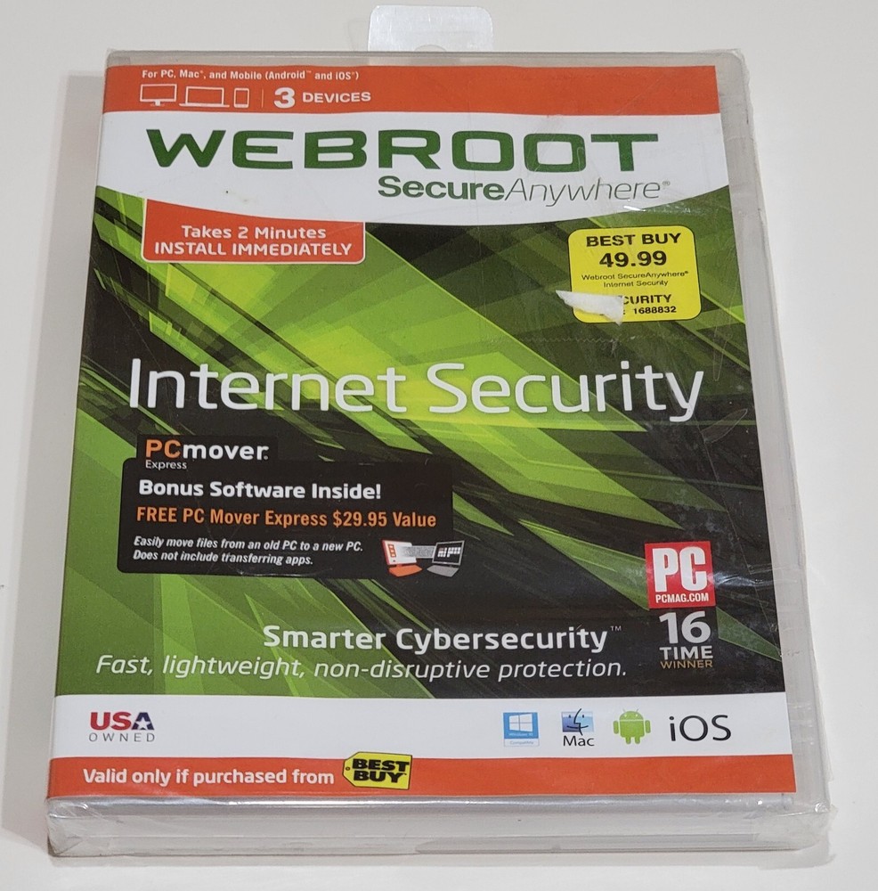 Webroot SecureAnywhere Internet Security - Full Version for Windows & Mac...