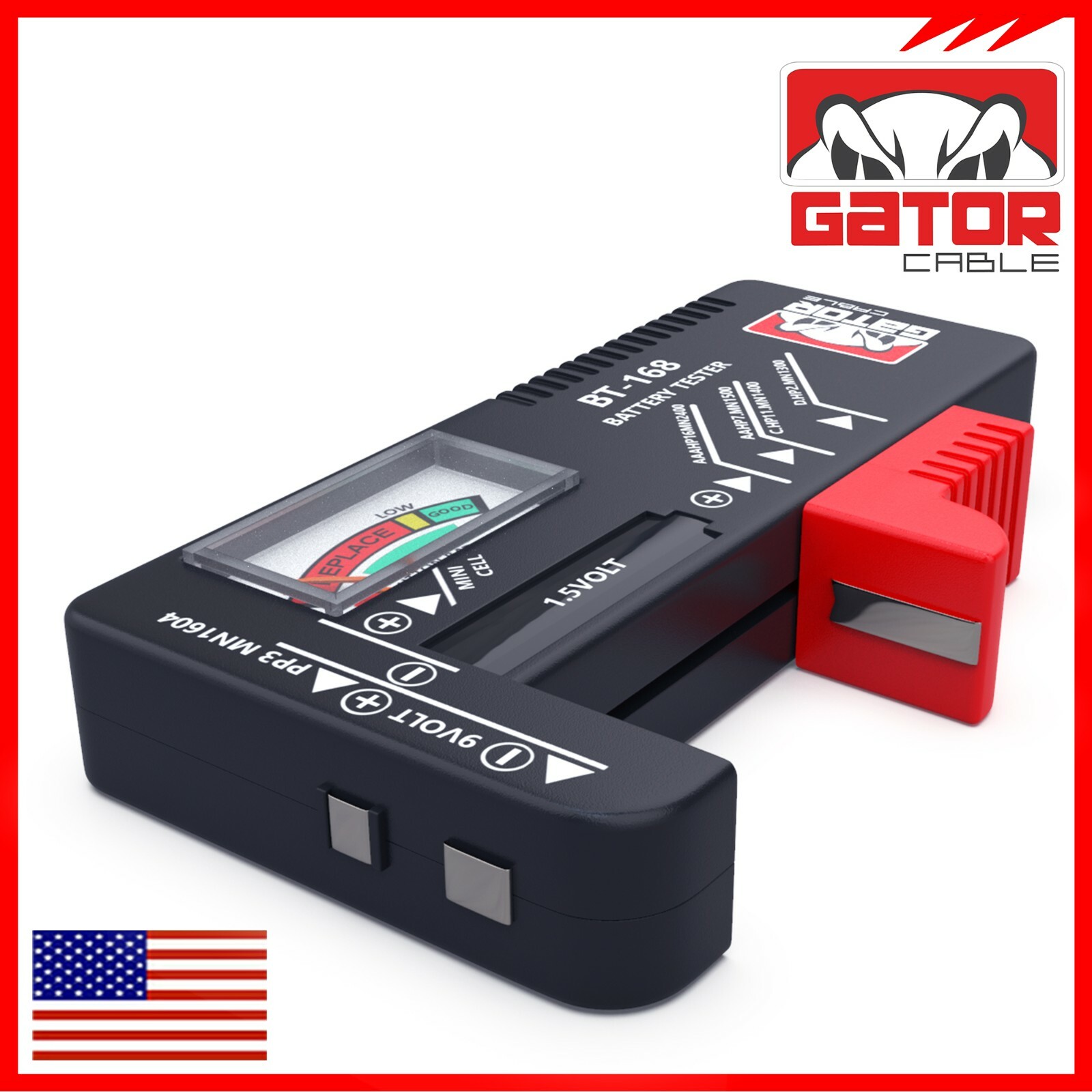 Battery Tester Checker Universal For AA AAA C D 9V 1.5V Button Cell Batteries