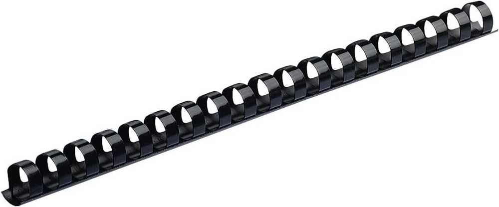 Professional Round Back Binding Combs 1/2 Inch - Black, 100 Pack for Documents