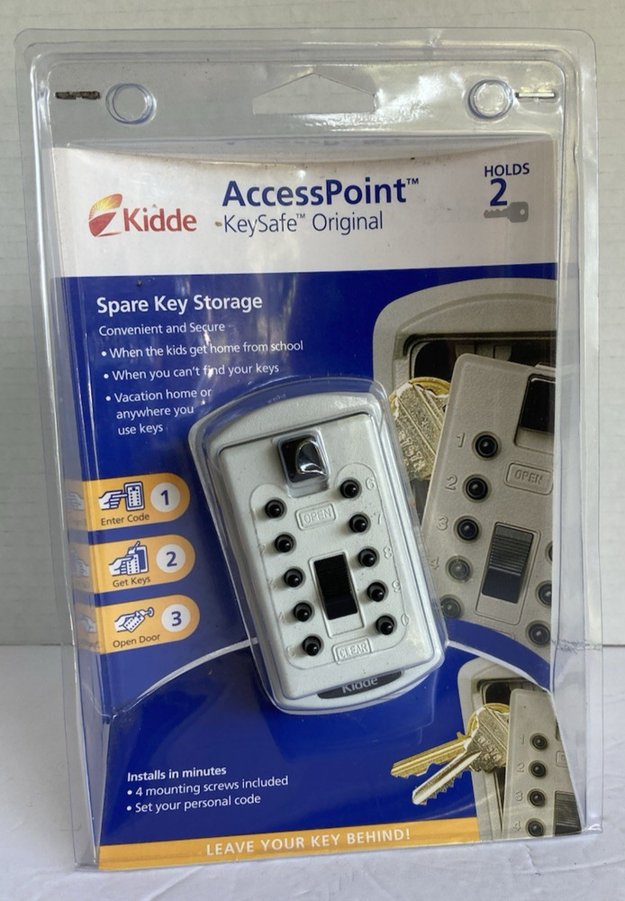 Kidde AccessPoint Push Button Wall Mounted Key Storage Safe Keysafe 001004 NEW