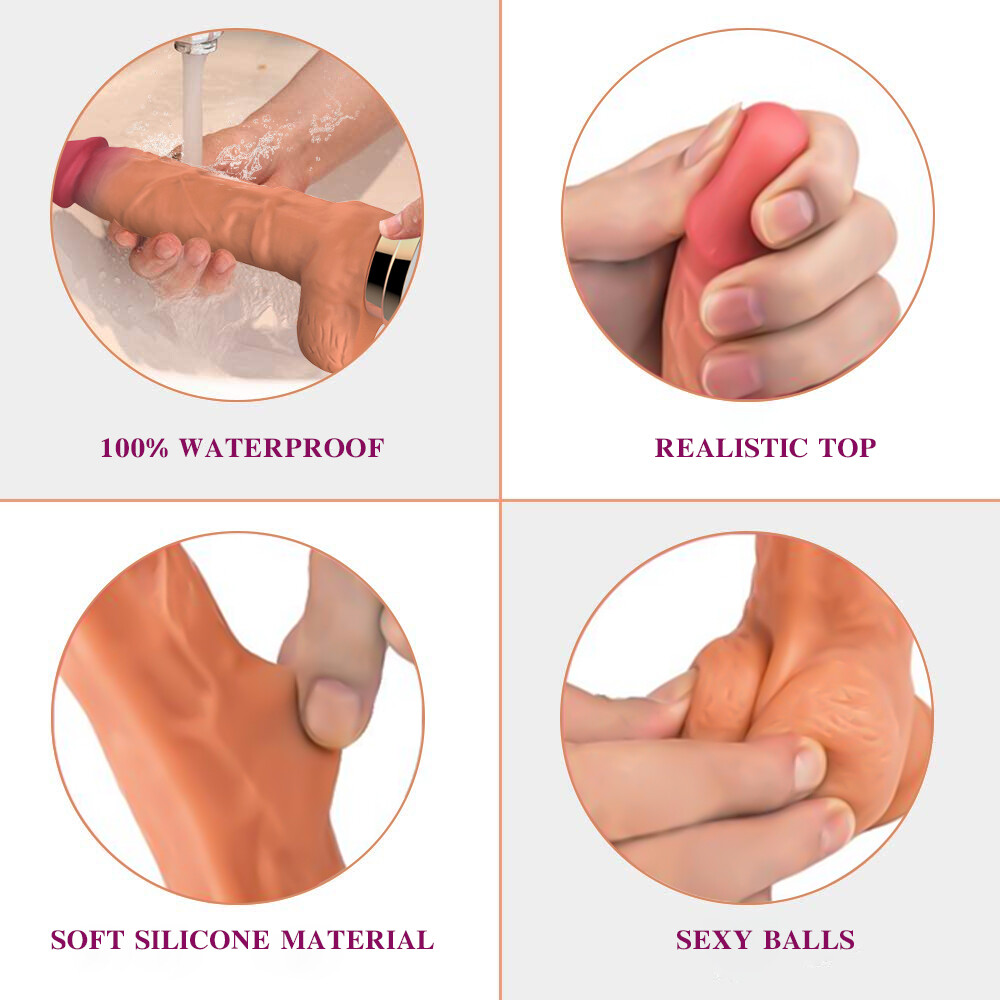 Remote Control Telescopic Dildo Thrusting Vibrator Heating G-Spot Sex Toys Women