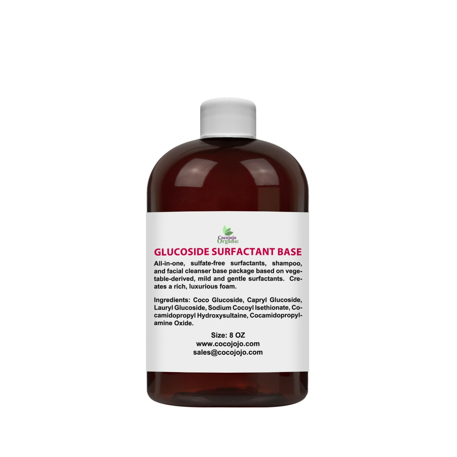 Glucoside surfactant base natural coco decyl capryl foam cleanser shampoo bulk