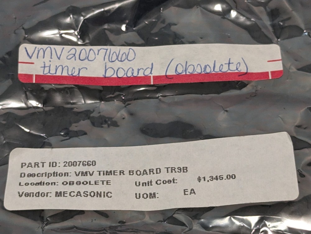 Mecasonic VMV Timer Board TRSB 2007660 in original packaging