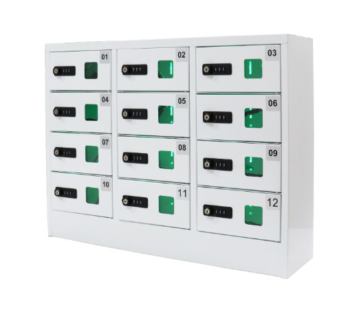 12 Slot USB Cellphone Locker Storage Charging Station Class Camp Security