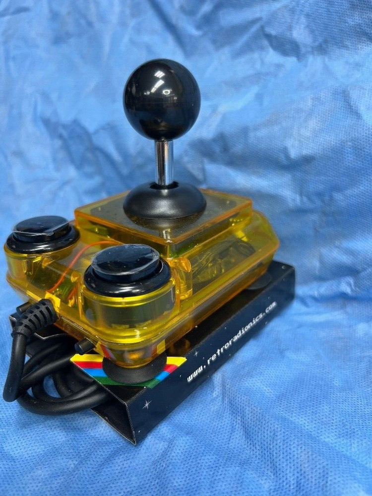 ArcadeR 9-pin (DB9) standard Retro Joystick - Transparent Yellow