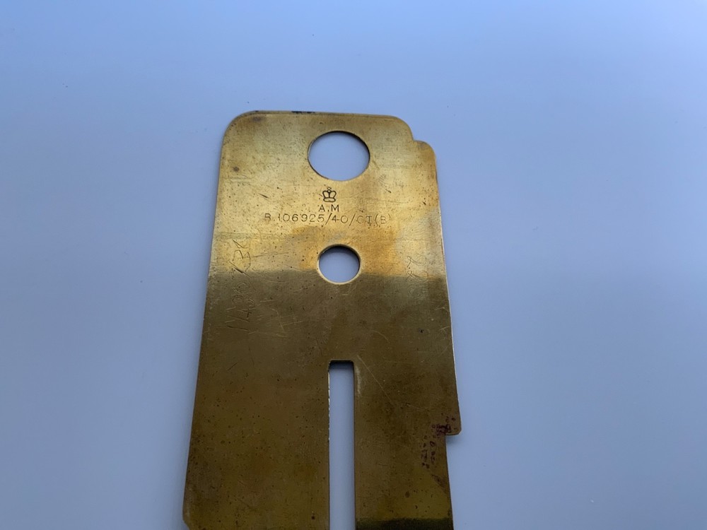 WWII British RAF Airman's Brass Button Cleaning Guard - 1940