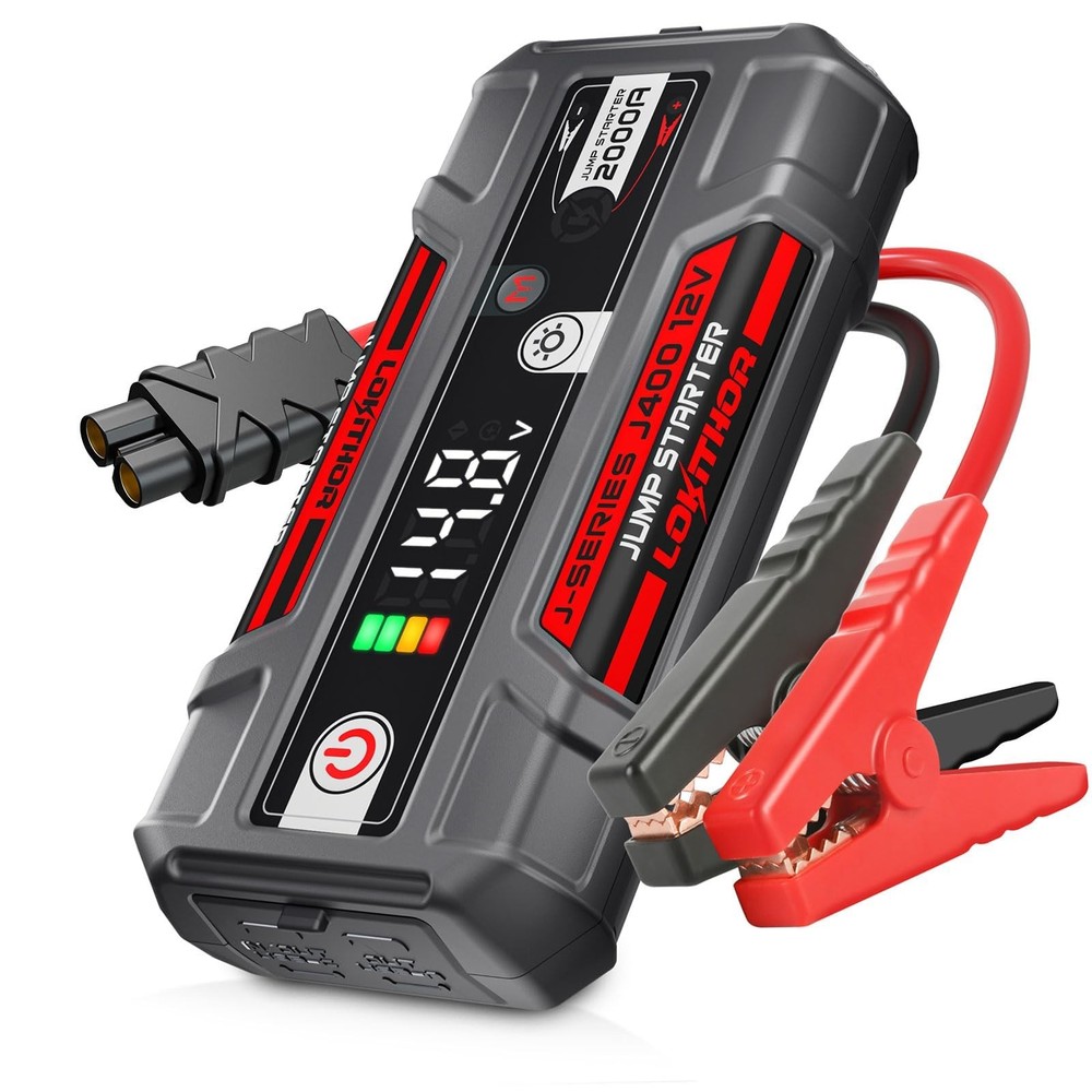 LOKITHOR J400 2000A Portable Jump Starter, 12V Lithium Battery J400, Basic