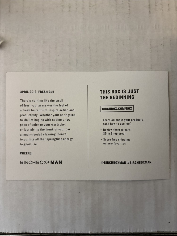 Birchbox Man April 2016