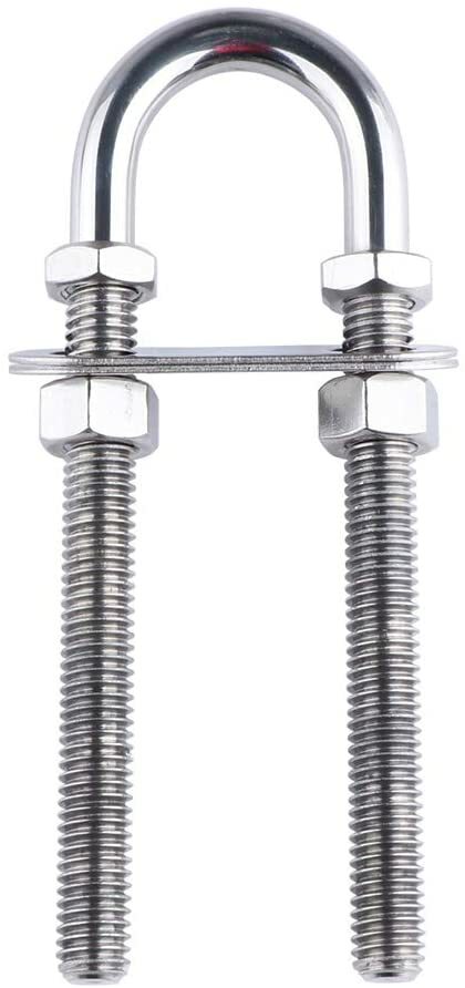 Stainless Steel Marine Boat Stern Bow Eye Tie Down U Bolt 5" Length