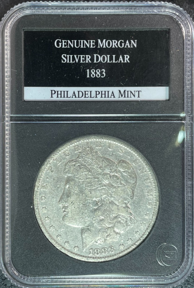1883 MORGAN SILVER DOLLAR ~ ~NICE COIN~REF# HOLDER