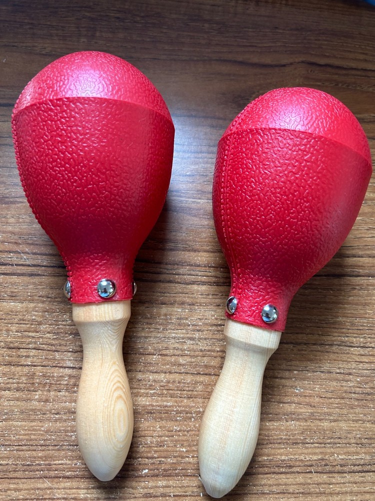 Large Plastic Maraca, Red Color