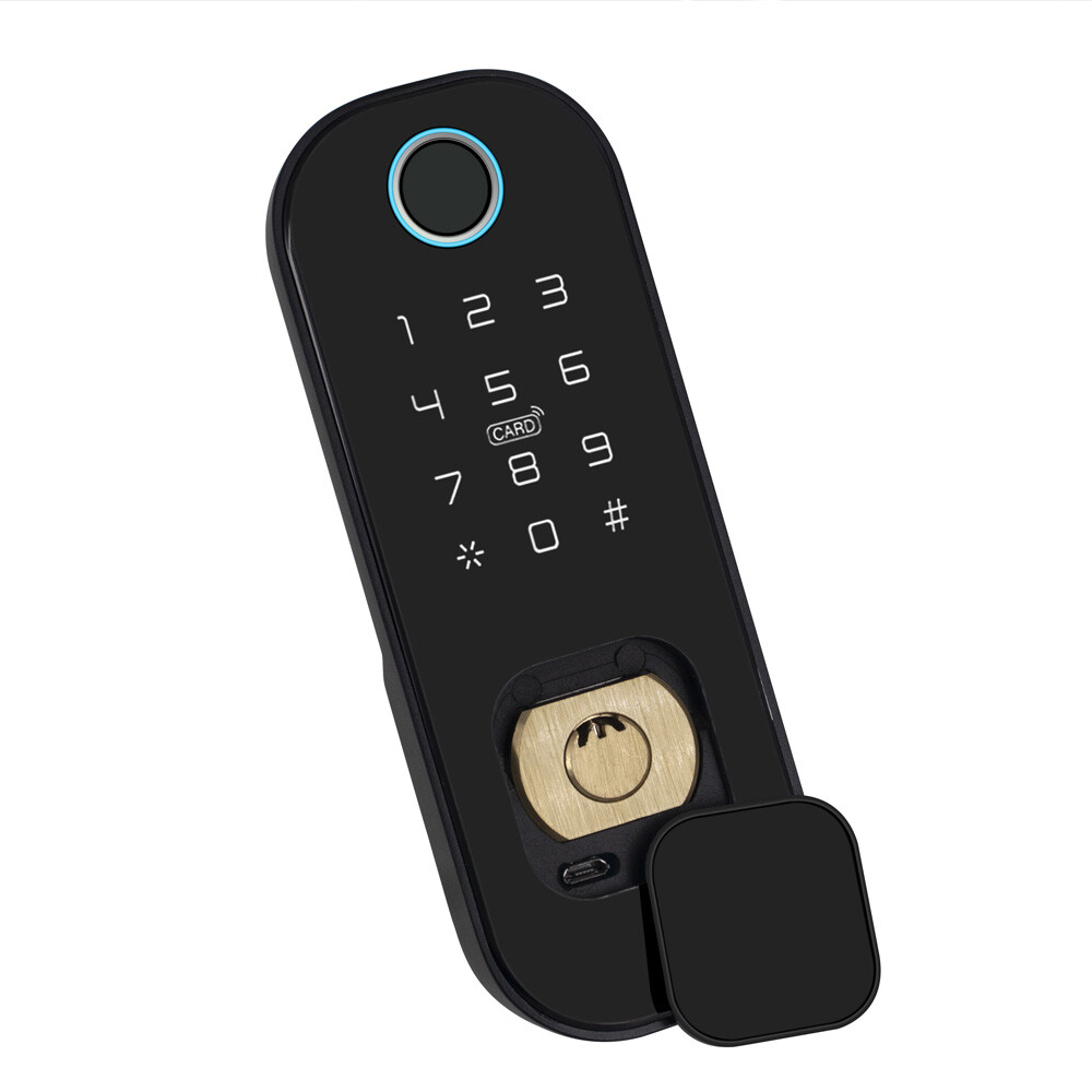 Tuya No Wiring Waterproof Fingerprint Lock Digital Code Electronic S1V6