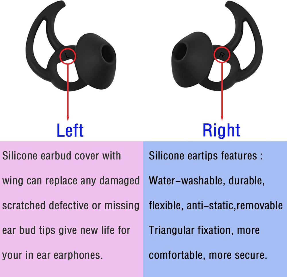 Earbud Replacement Tips Silicone Earbud Tips Ear Bud Covers Compatible with Bose