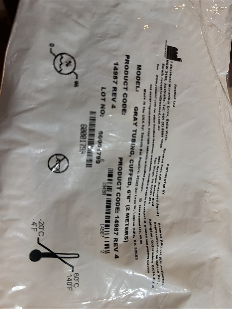 Grey Universal Tubing, New In Sealed Bag