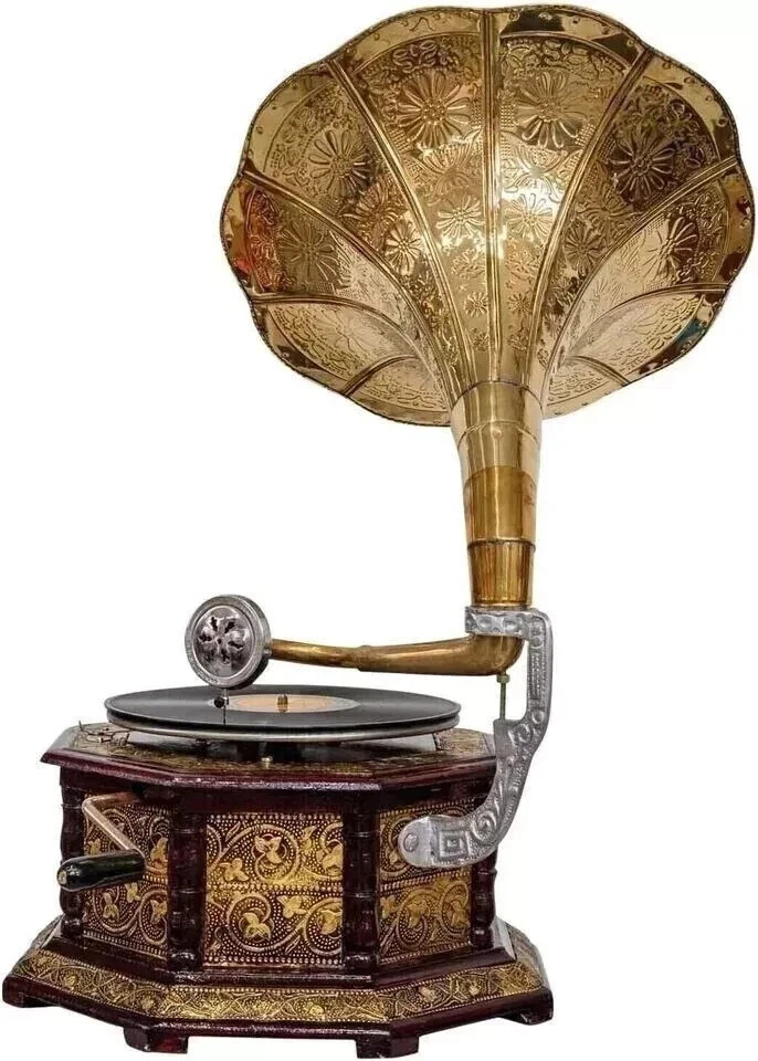 Antique HMV Gramophone – Fully Functional Working Wind-Up Phonograph