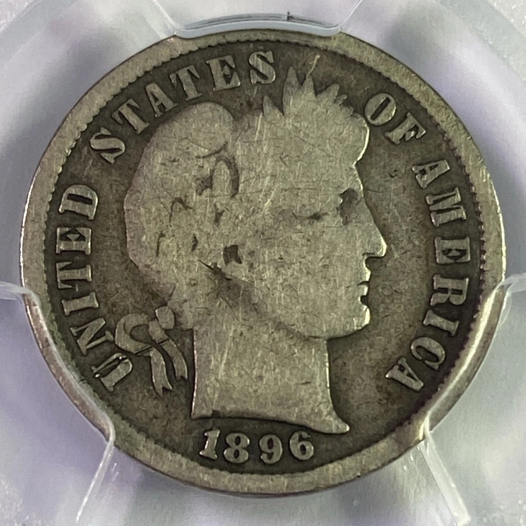 1896-S Barber Dime San Francisco, Highly Collectible, Scarce This Nice Key Date