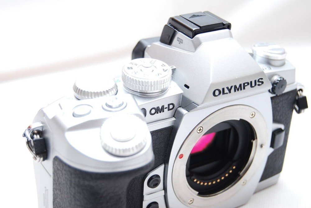 OLYMPUS OM-D E-M1 Mirrorless Camera Body Silver Set Working