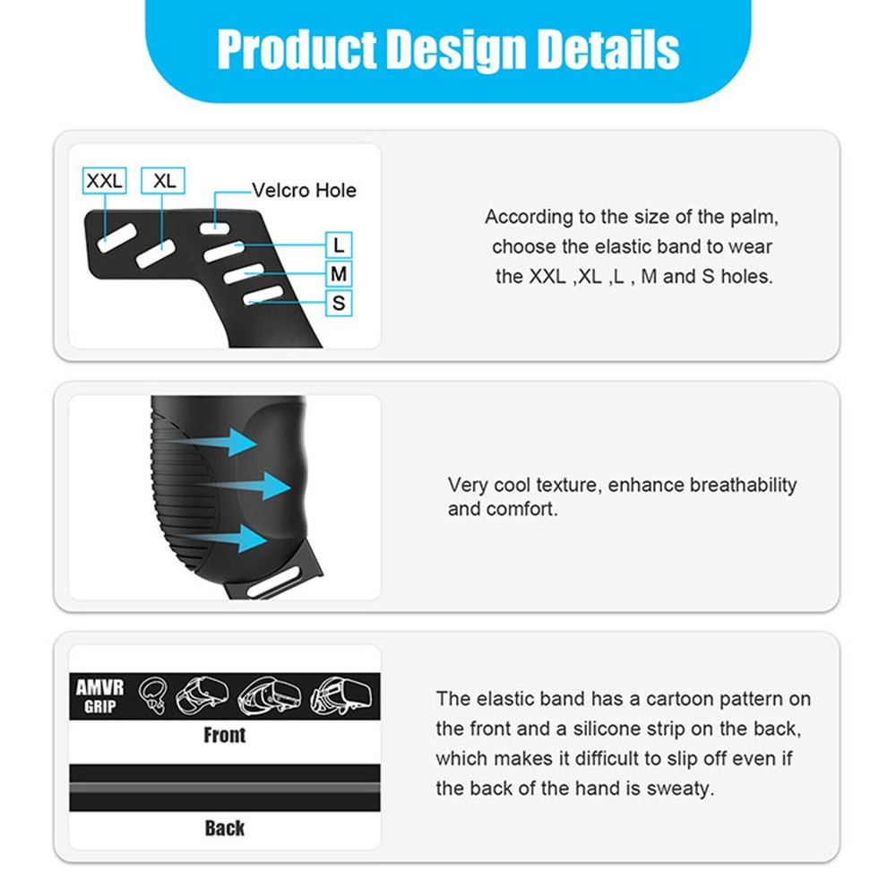 Controller Grip Protective Cover With Buckle Adjustable Wrist Strap for Quest 2