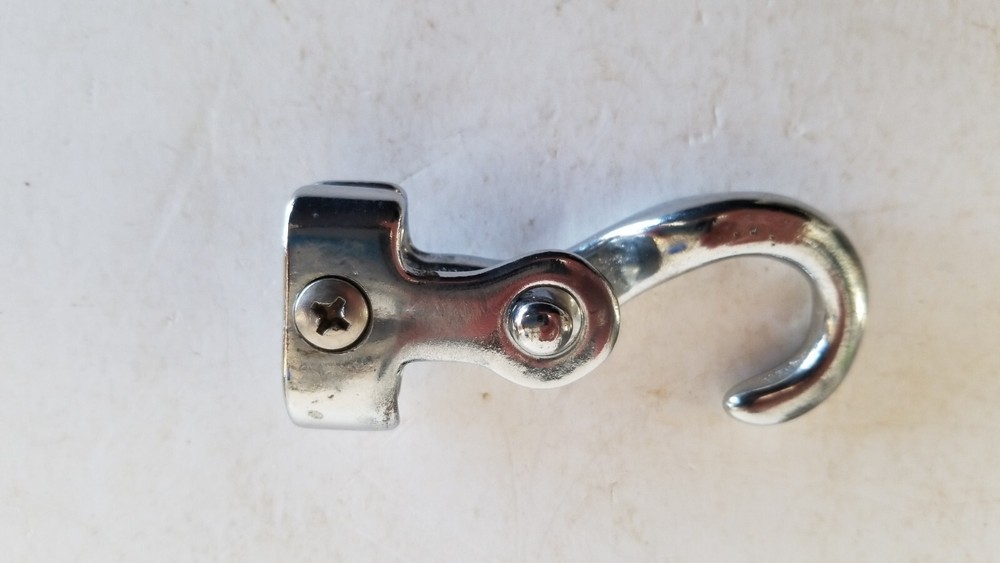Perma-Cast Hook Rope Loop Clamp Chrome Over Bronze Excellent Condition