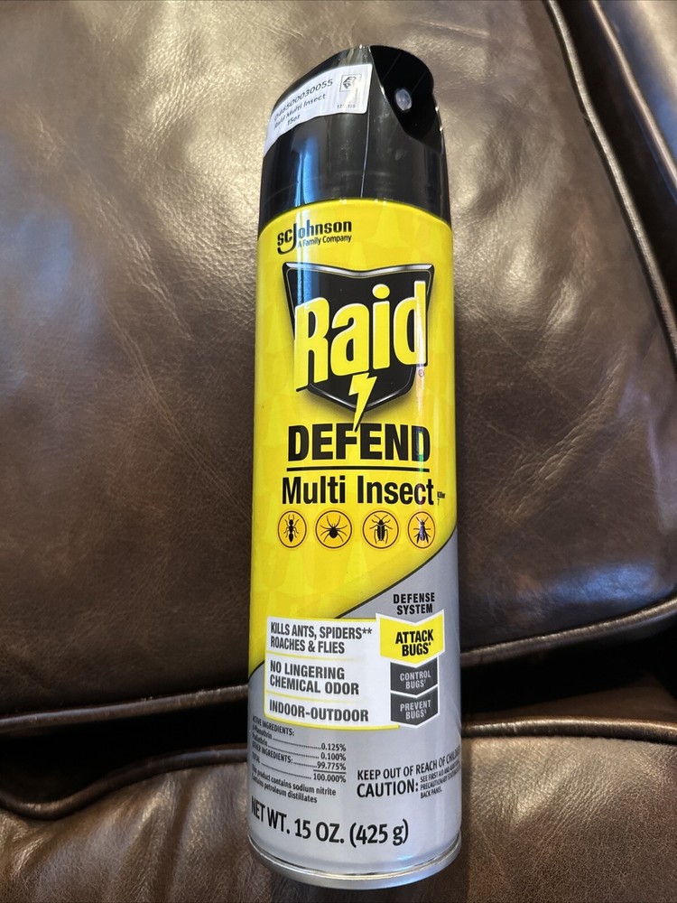 Raid Insect Killer Multi Insect Flying Bugs Fruit Flies Fleas Size 15 oz