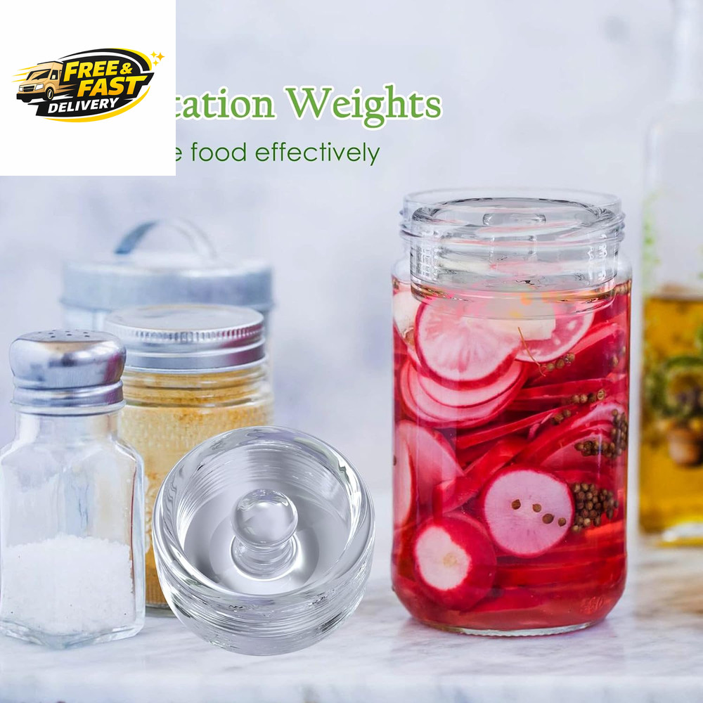Ferment Kit - 2 Fermenting Mason Jars, 2 Fermentation Weights & 2 Fermenting Lid
