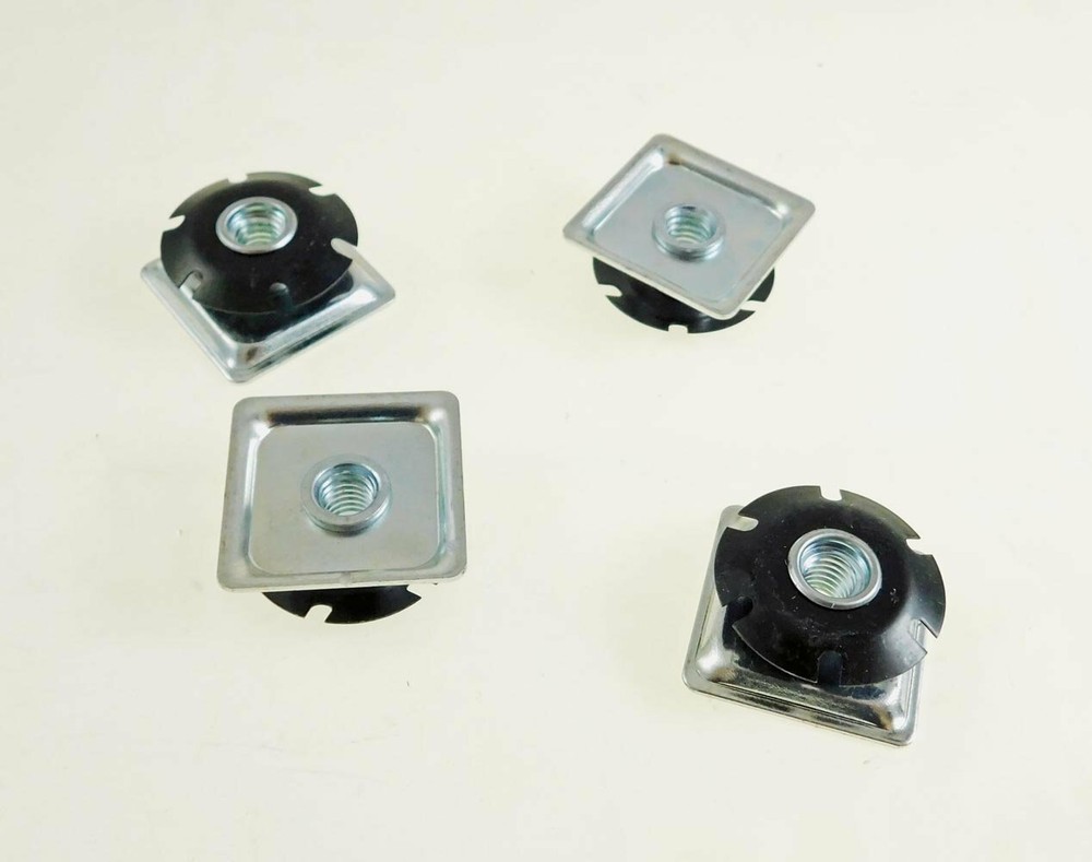4 Pack Threaded Star Type 1-1/2"(OD) Square Tube Insert 3/8-16 Threads  S71-486