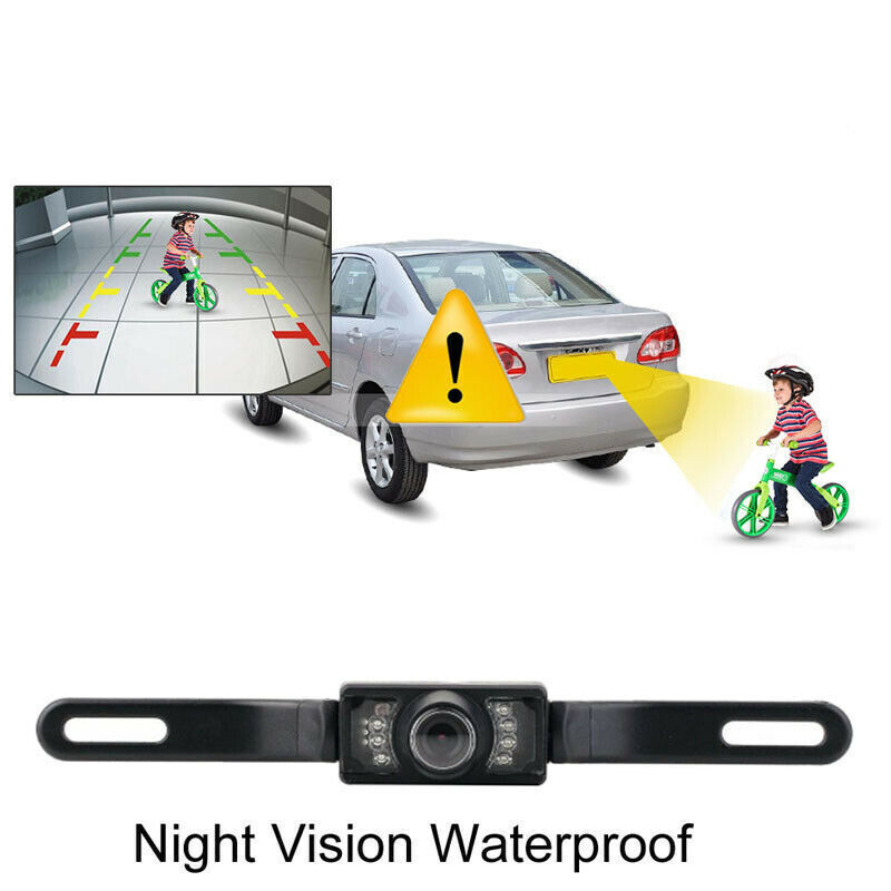 CMOS Car Rear View Backup Parking Reverse Camera Back HD Vision Waterproof 7 LED