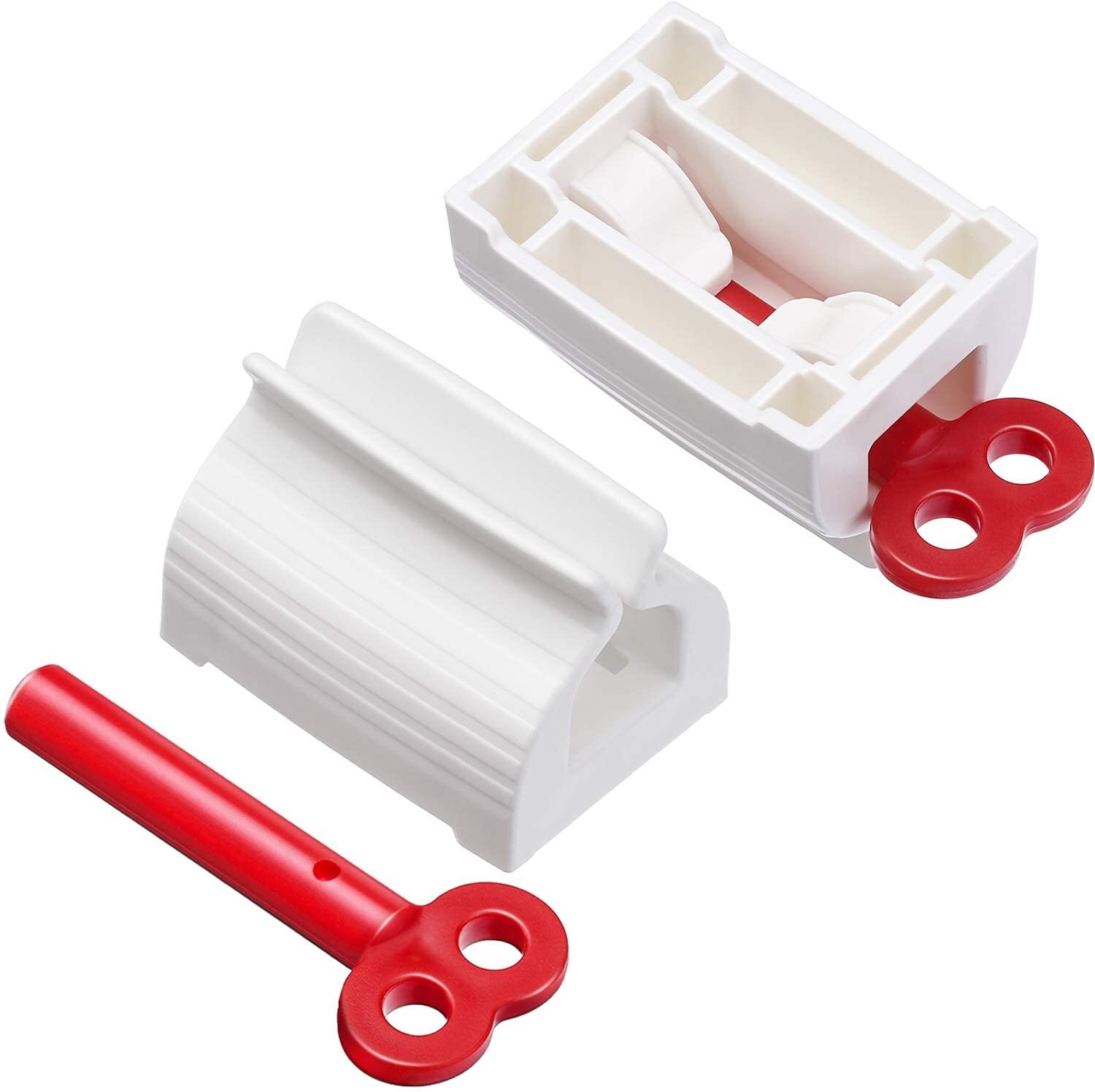 3Pcs Rolling Tube Toothpaste Squeezer Manual Dispenser Seat Holder Home Bathroom
