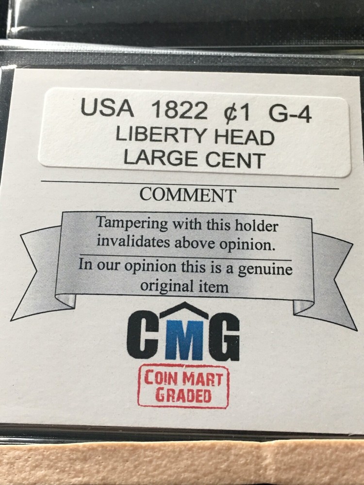 1822 USA, Liberty Head, Large One Cent