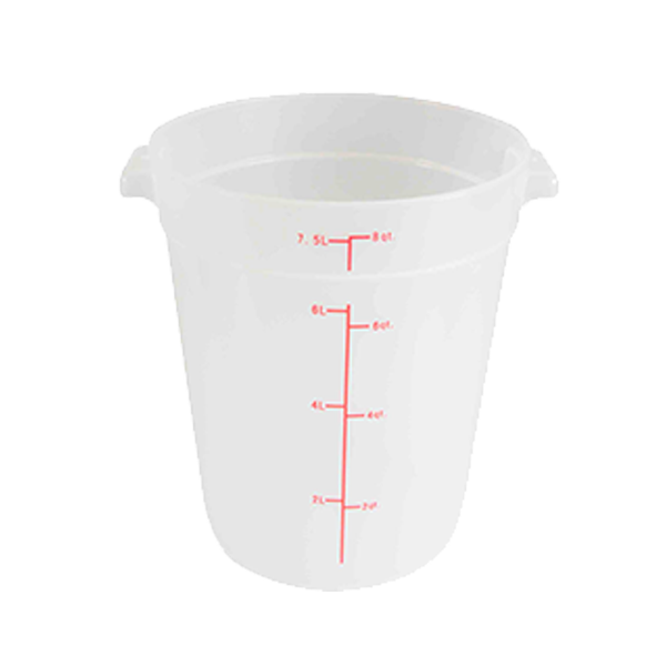 Thunder Group PLRFT308TL 8 Quart Translucent Round Food Storage Container
