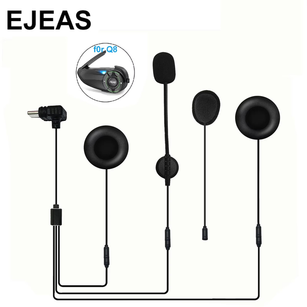 Type-C Interface Headset For  Q8 Motorcycle Helmet Intercom