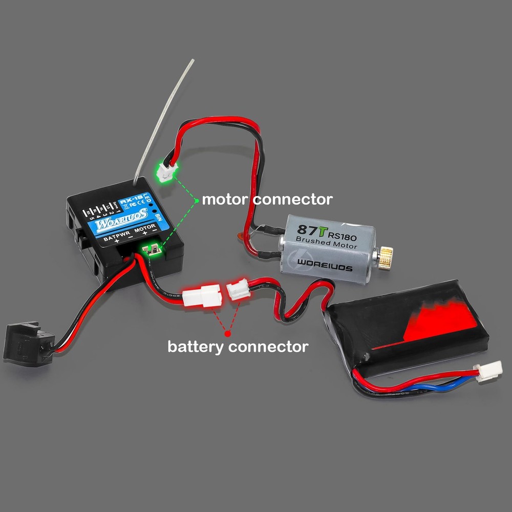 2 in 1 ESC & Receiver with 2.4G RC Transmitter ESC Remote Controller Combo
