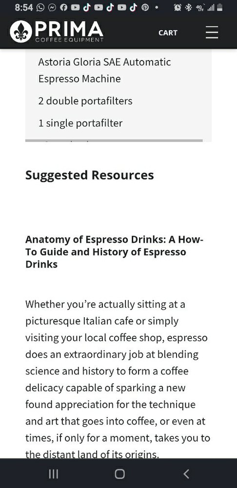 Astoria Gloria SAE Automatic Expresso Machine