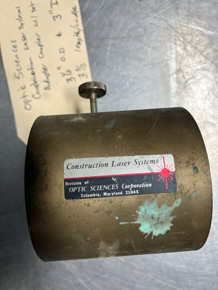 Construction Laser Systems Optic Sciences Adapter Coupler w/ Set Screw  3" ID