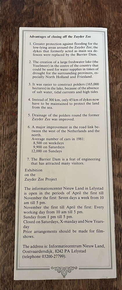 Afsluitdijk Building The Barrier Dam Information Leaflet