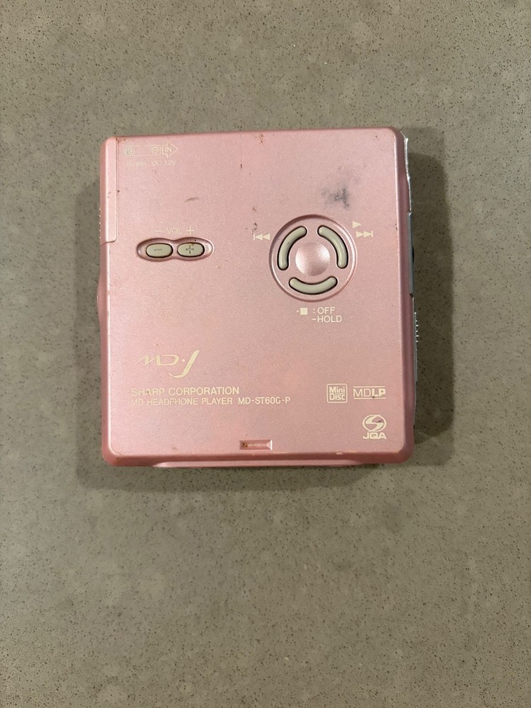 Sharp MD-ST600 Minidisc MDLP Player - Pink