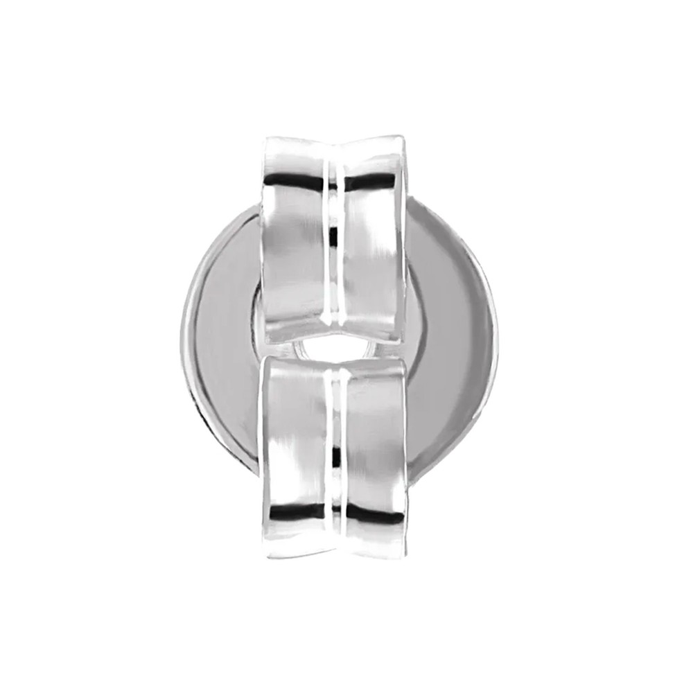 14K Solid White Gold Earring Friction Back Medium Weight 4.6-6.8mm