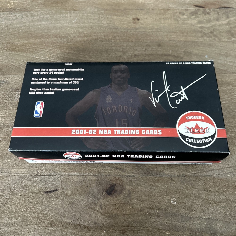 2001-02 NBA Fleer Shoebox Vince Carter empty box