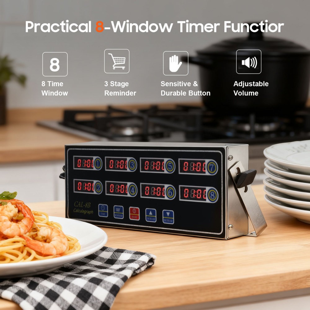 Commercial Kitchen Timers Digital Kitchen Timer 8 Channel for Cooking Timer